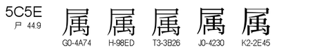 U+5C5E
